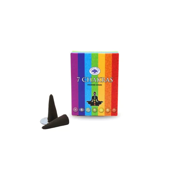Green Tree 7 Chakra Cones (10 stk)