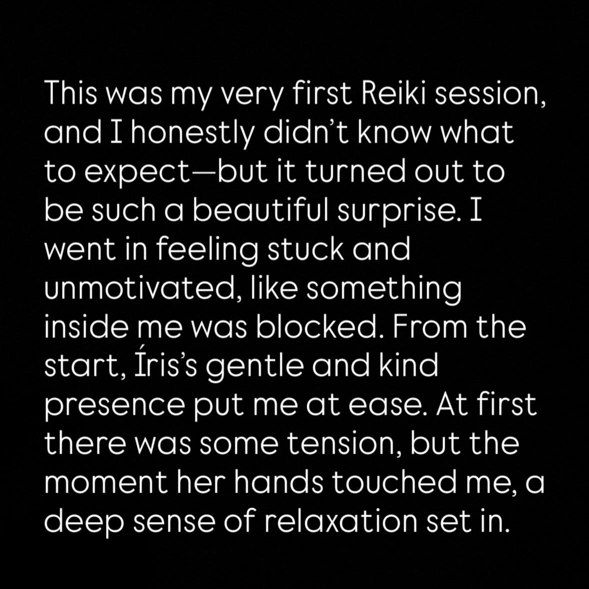 Reiki healing session