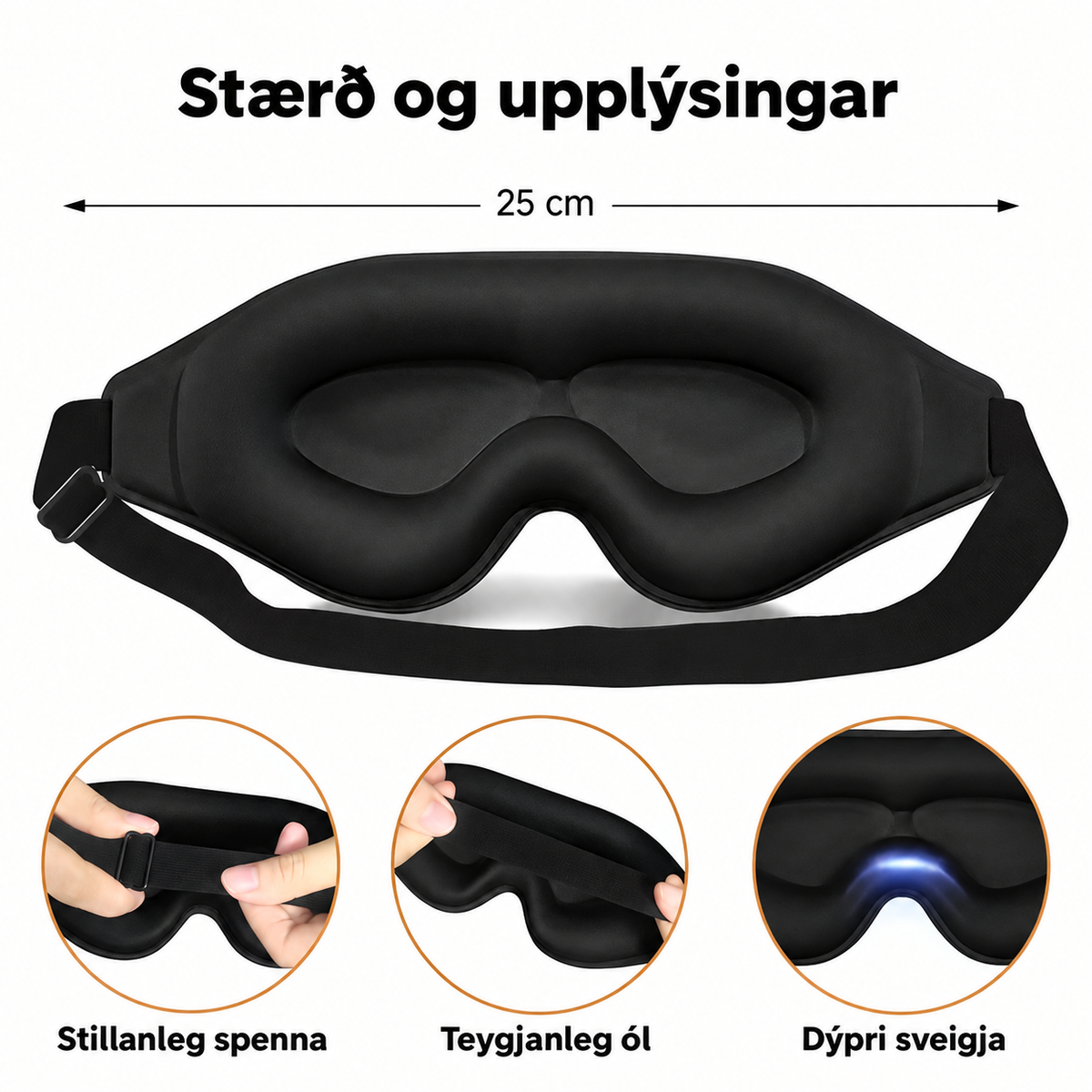 Mjúk svefngríma – fyrir rólegri hvíld
